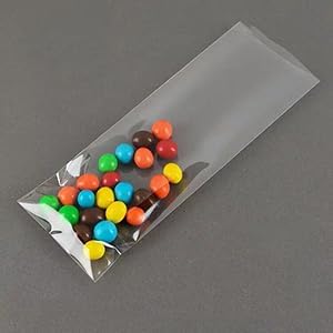Cello Cellophane Treat Bags,5x7 Inches Clear Cellophane Bags 200 Pcs OPP Plastic Treat Bags with 200 Twist Ties for Gift Wrapping,Packaging Candies,Dessert,Bakery, Cookies, Chocolate,Party Favor