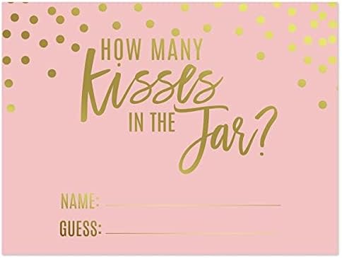 Andaz Press Blush Pink and Metallic Gold Confetti Polka Dots Bachelorette Party Bridal Shower Collection, Scavenger Hunt Game Cards, 20-Pack