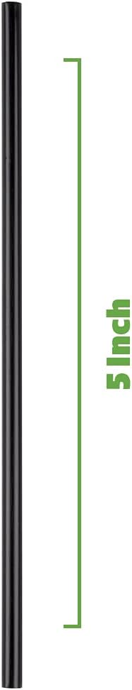 Comfy Package [2000 Count] 5 Inch Coffee Stirrers, Cocktail Straws - Disposable Plastic Sip Stir Sticks - Black