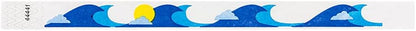 500 WristCo Red Hawaiian Flower Tyvek Wristbands for Events - Comfortable Tear Resistant Paper Bracelets ID Wrist Bands for Concerts Festivals Admission Party Identification