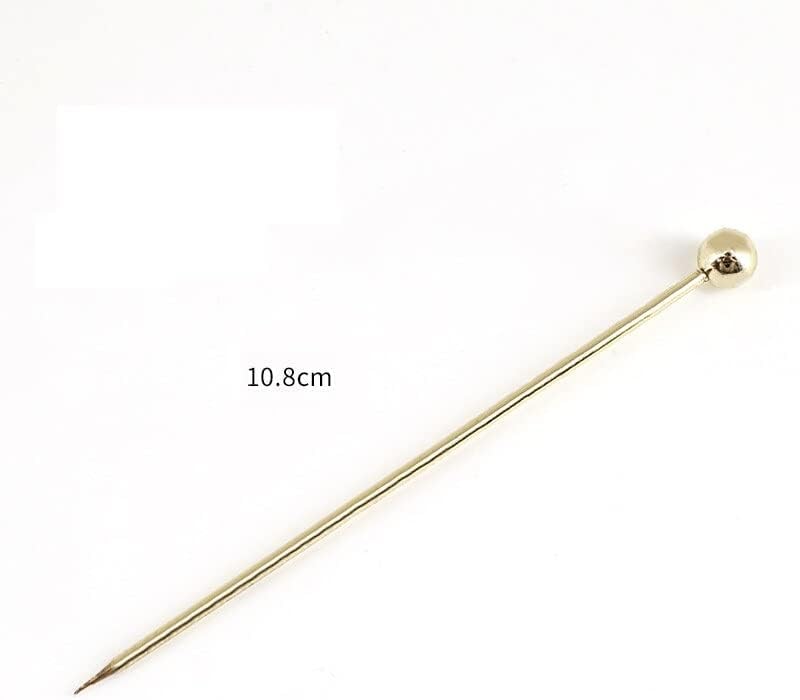 50 Pieces Stainless Steel Cocktail Picks Metal Martini Picks 4.3 inch