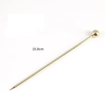 50 Pieces Stainless Steel Cocktail Picks Metal Martini Picks 4.3 inch