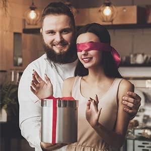 2Pcs Satin Eye Mask Sleep Mask, Adjustable Blindfold Soft Satin Eye Covers Gift for Travel, Nap, Meditation,157cm/62inch (Black+Pink)