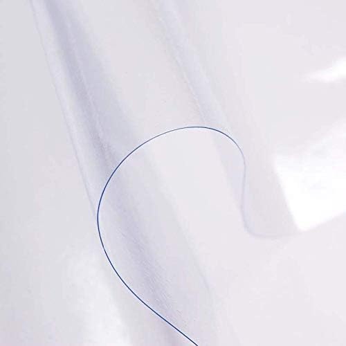 sancua Clear Plastic 100% Waterproof Tablecloth - 54 x 78 Inch - Vinyl PVC Rectangle Table Cloth Protector Oil Spill Proof Wipe Clean Table Cover for Dining Tables, Parties & Camping, Crystal Clear