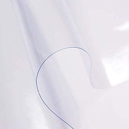 sancua Clear Plastic 100% Waterproof Tablecloth - 54 x 78 Inch - Vinyl PVC Rectangle Table Cloth Protector Oil Spill Proof Wipe Clean Table Cover for Dining Tables, Parties & Camping, Crystal Clear