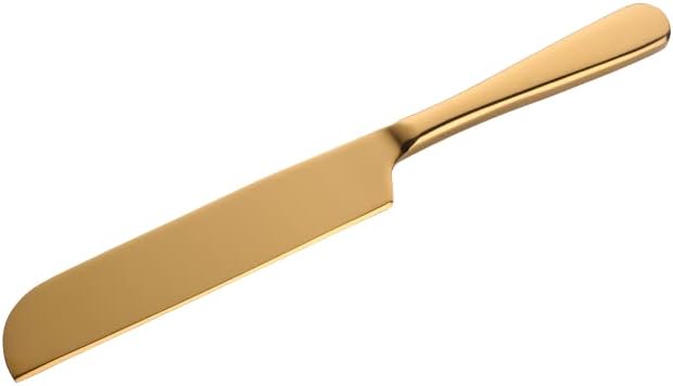 Wedding Cake Knife Server Set, 304 Stainless Steel Spatula Baking Tool Cake Shovel Butter Knives For Pie/Pizza/Cheese (Gold)
