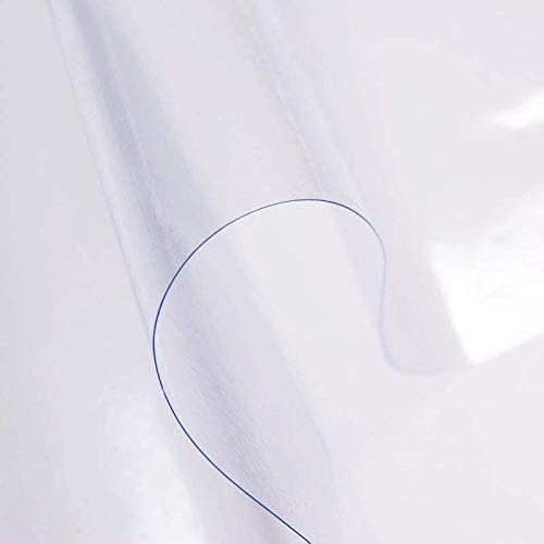 sancua Clear Plastic 100% Waterproof Tablecloth - 54 x 78 Inch - Vinyl PVC Rectangle Table Cloth Protector Oil Spill Proof Wipe Clean Table Cover for Dining Tables, Parties & Camping, Crystal Clear