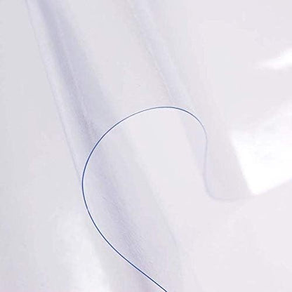 sancua Clear Plastic 100% Waterproof Tablecloth - 54 x 78 Inch - Vinyl PVC Rectangle Table Cloth Protector Oil Spill Proof Wipe Clean Table Cover for Dining Tables, Parties & Camping, Crystal Clear