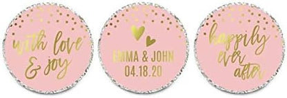 Andaz Press Blush Pink and Metallic Gold Confetti Polka Dots Bachelorette Party Bridal Shower Collection, Scavenger Hunt Game Cards, 20-Pack
