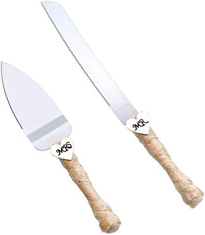 MR MRS Wedding Cake Knife and Server Set Pizza Pie Cake Knife Cutter Serveing