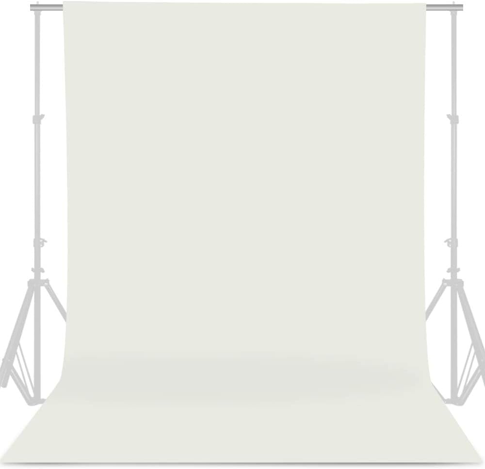 GFCC 8FTX10FT White Backdrop Background for Photography Photo Booth Backdrop for Photoshoot Background Screen Video Recording Parties Curtain