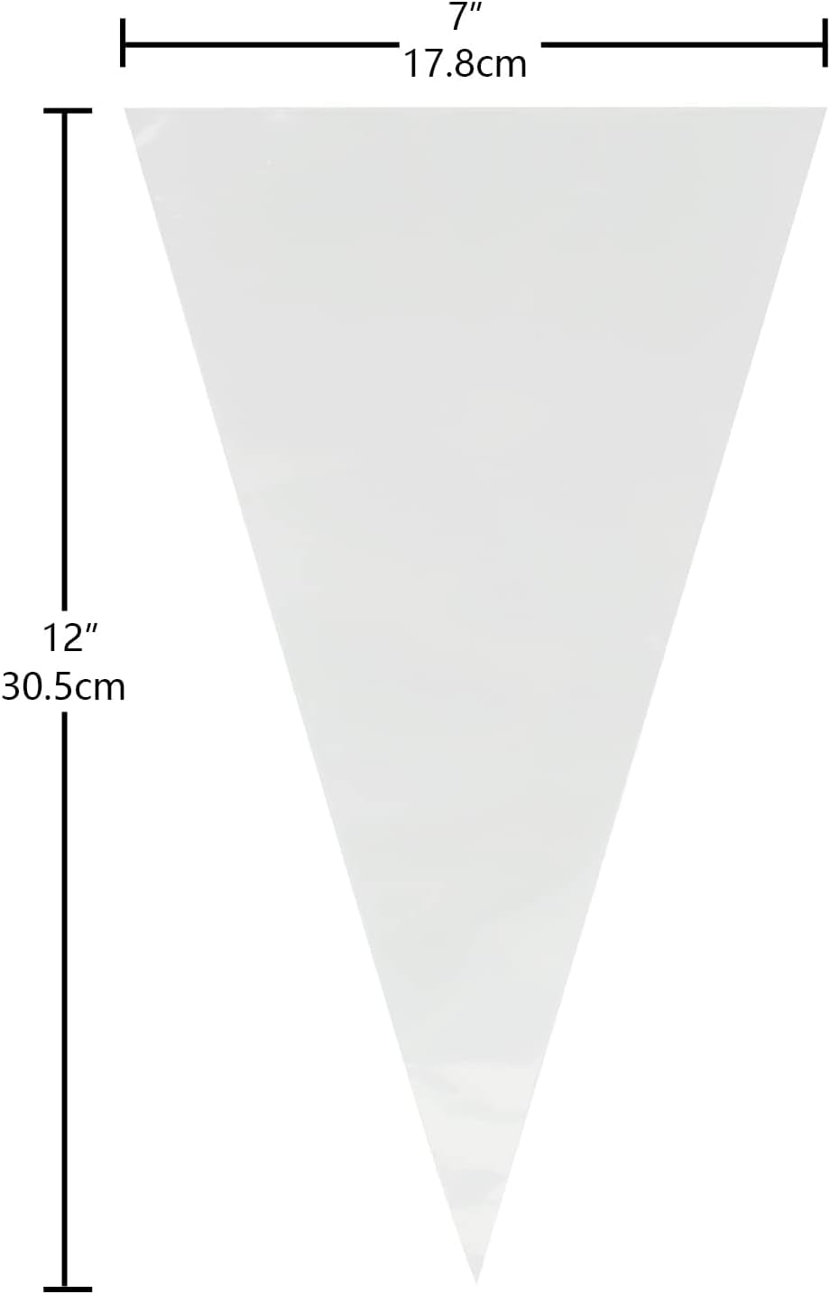 Keenpioneer Piping Bag - Disposable Cake Decorating Bag 100 Count, 12 inch, Clear