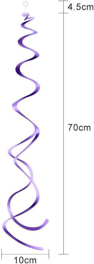 Easy Hang Spiral Ceiling Decorations - 12 Pack with Hooks, 74cm PVC Swirls for Instant Birthday, Wedding & Party Decor, Tool-Free Setup