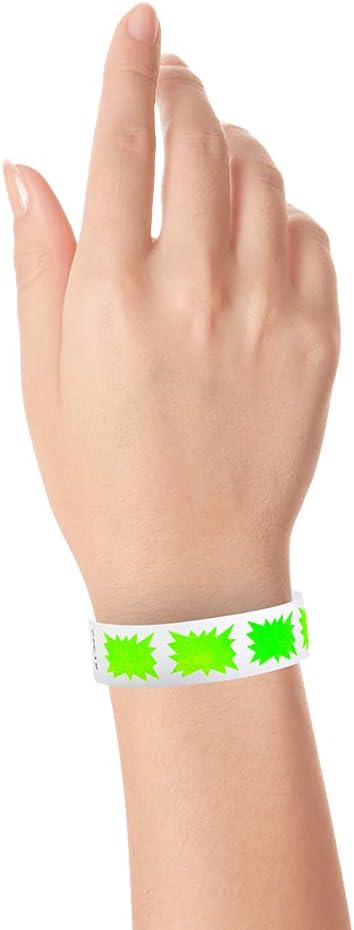 500 WristCo Black Checkered/Checks Tyvek Wristbands for Events - Comfortable Tear Resistant Paper Bracelets ID Wrist Bands for Concerts Festivals Admission Party Identification