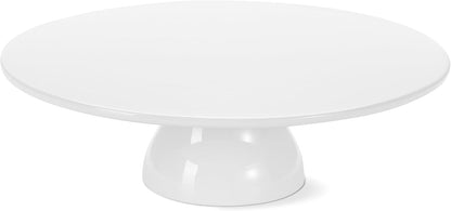 12 inch Porcelain Cake Stand, Round Dessert Stand, Cupcake Stand for Birthday Parties, Weddings, Baby Shower and Other Events, White