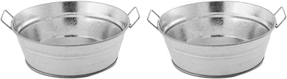 American Metalcraft MTUB63 Natural Galvanized Tub with Side Handle - 27 oz, 6-Inch