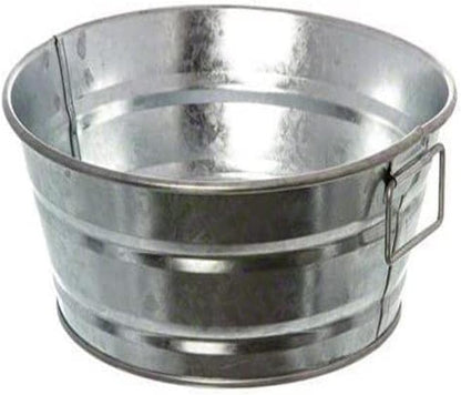 American Metalcraft MTUB63 Natural Galvanized Tub with Side Handle - 27 oz, 6-Inch