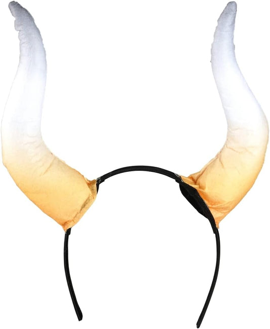 BinaryABC Large Bull Horns Costume Headband,Halloween Goat Horns Cosplay Costume Accessory,Halloween Party Favor