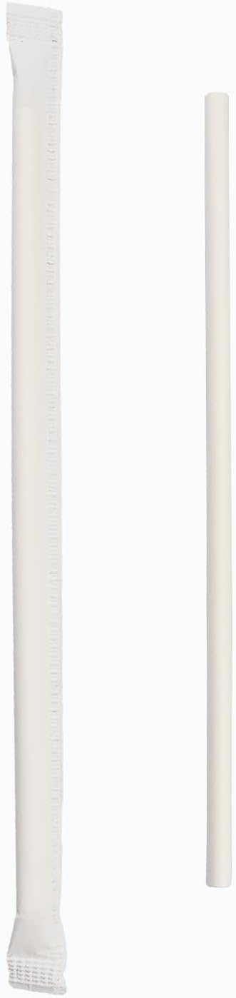 Black Paper Straws 1000 Count - 7.75" x 0.24", 100% Biodegradable & Compostable, Disposable Drinking Straws Bulk - Cocktail, Bars, Restaurants