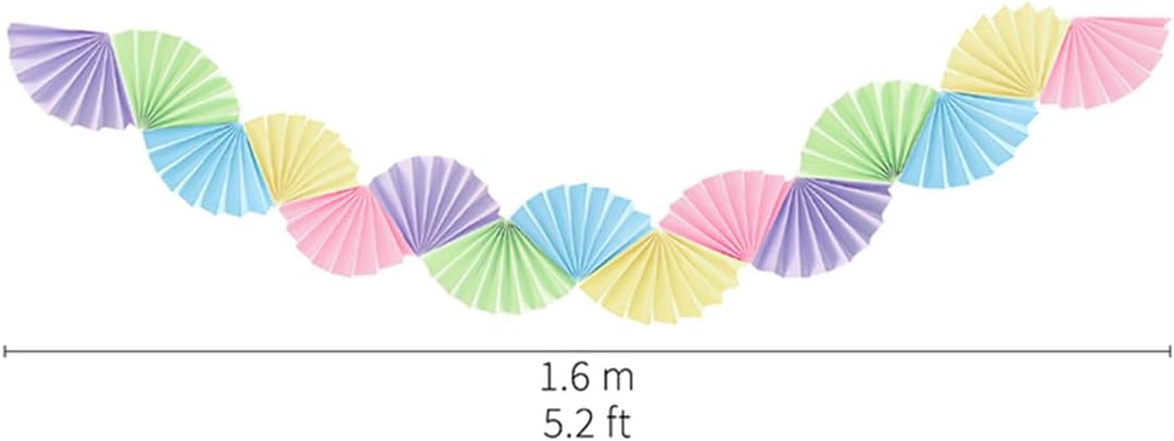 Paper Fan Garland - Paper Fan Garland Party Decorations - Perfect for Birthday Parties, Holiday Decorations, Family Gatherings, Weddings and More (Red)