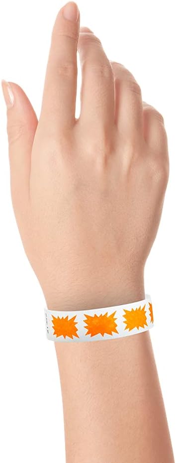 500 WristCo Black Checkered/Checks Tyvek Wristbands for Events - Comfortable Tear Resistant Paper Bracelets ID Wrist Bands for Concerts Festivals Admission Party Identification