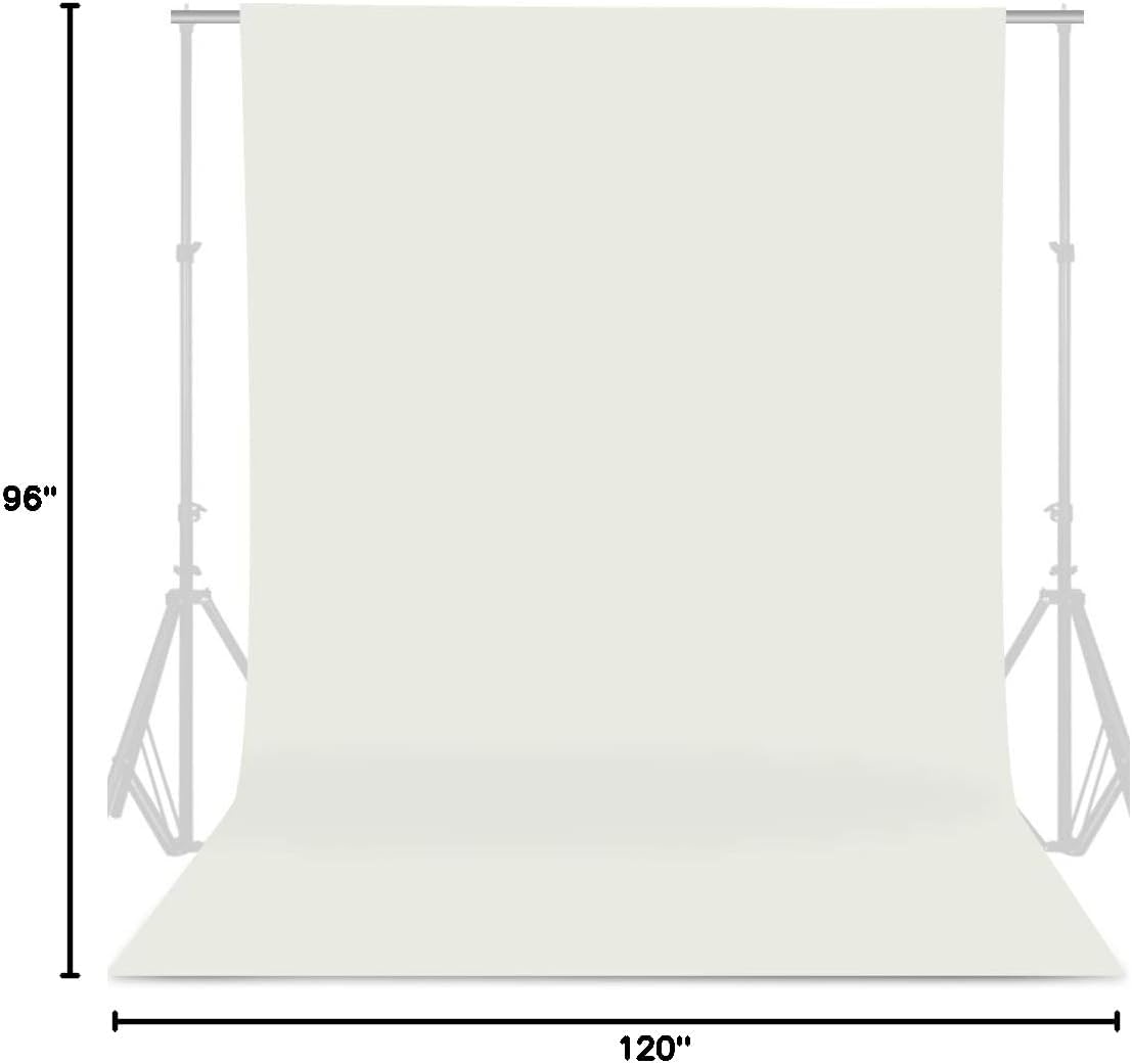 GFCC 8FTX10FT White Backdrop Background for Photography Photo Booth Backdrop for Photoshoot Background Screen Video Recording Parties Curtain