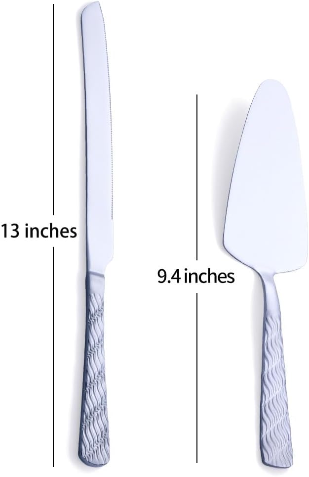Rainbow Cake Cutting Set, Stainless Steel Cake Knife and Server, Cake Pie Cutter Set for Wedding, Birthday, Party