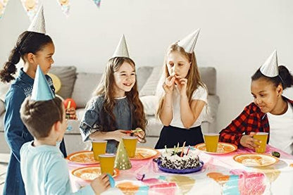 DecorRack 20 Party Cups 12 oz Disposable Plastic Cups for Birthday Party Bachelorette Camping Indoor Outdoor Events Beverage Drinking Cups (Black, 20)