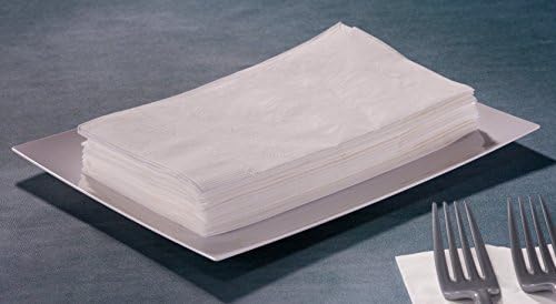 Premium White Napkins, 1/8 Fold Dinner Napkin, Disposable 2-Ply White Party Napkins, Value Pack 100 Count