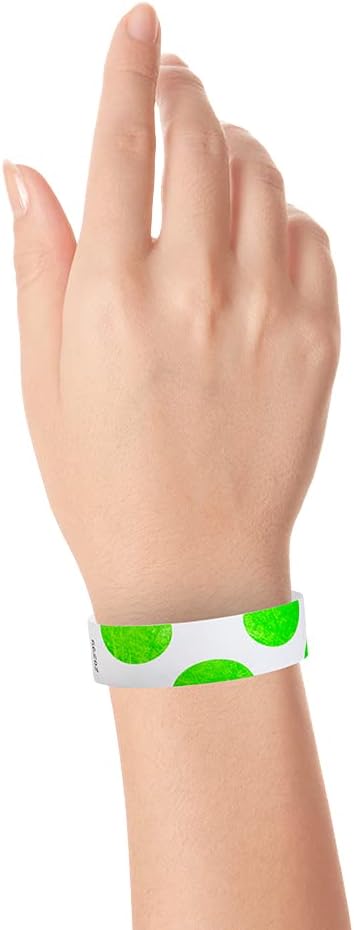 500 WristCo Black Checkered/Checks Tyvek Wristbands for Events - Comfortable Tear Resistant Paper Bracelets ID Wrist Bands for Concerts Festivals Admission Party Identification