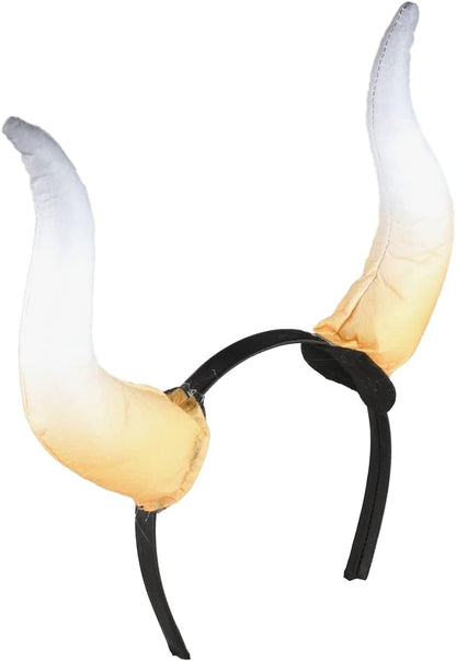 BinaryABC Large Bull Horns Costume Headband,Halloween Goat Horns Cosplay Costume Accessory,Halloween Party Favor