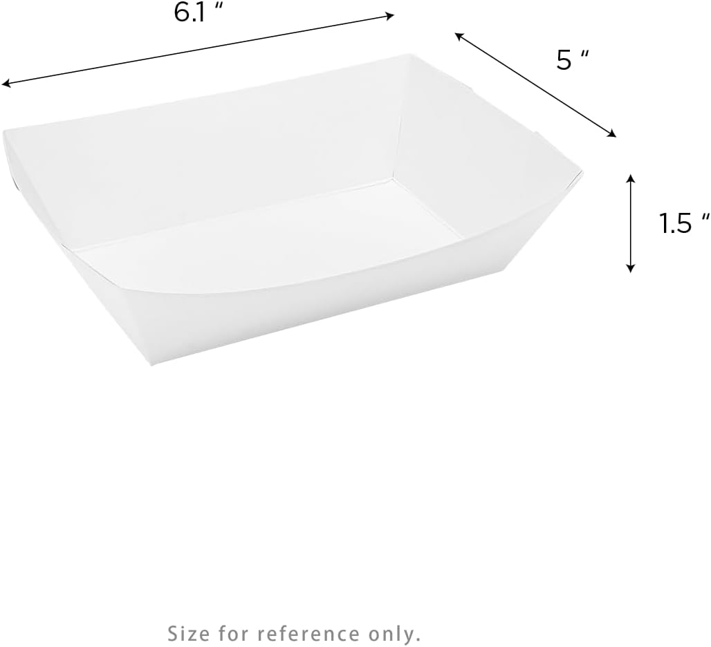 Karat Paper Food Trays Disposable [2 LB - 1,000 ct] Sturdy Food Boats, Leak Resistant | Ideal for Snacks, Nachos and Finger Foods