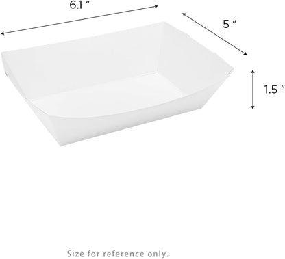 Karat Paper Food Trays Disposable [2 LB - 1,000 ct] Sturdy Food Boats, Leak Resistant | Ideal for Snacks, Nachos and Finger Foods