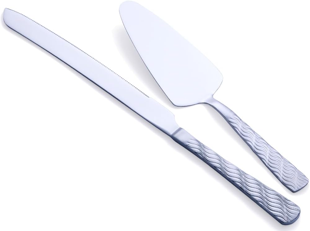 Rainbow Cake Cutting Set, Stainless Steel Cake Knife and Server, Cake Pie Cutter Set for Wedding, Birthday, Party