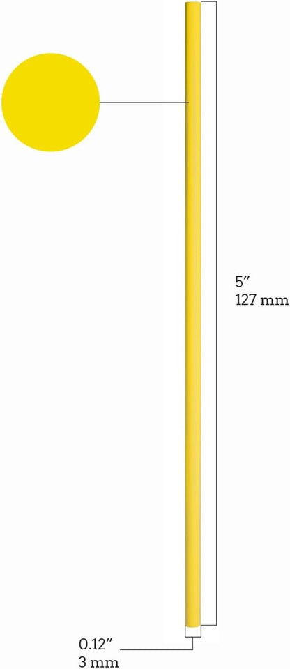 Disposable Plastic Coffee Stirrer Straw - 5 Inch Sip Stir Stick (1000, Neon)