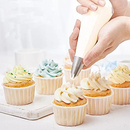Icing Piping Tip Set,3 Large Decorating Tips Stainless Steel,DIY Cream Rose Flower Piping Tips,Cupcake Pastry Tips for Cake Decorating(1M 2D 2F)