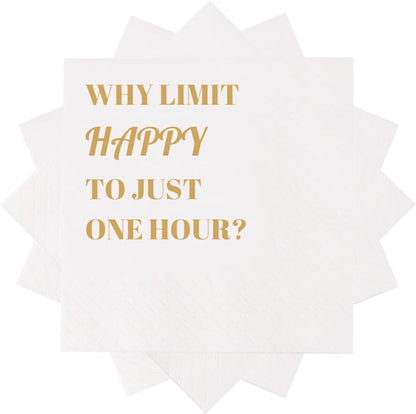 Funny Cocktail Napkins 100Pcs Funny Quotes Saying Disposable Paper Party Napkins 4.5 x 4.5 Two-ply (I Feel Sorry For People Who Don’t Know Us Napkins)