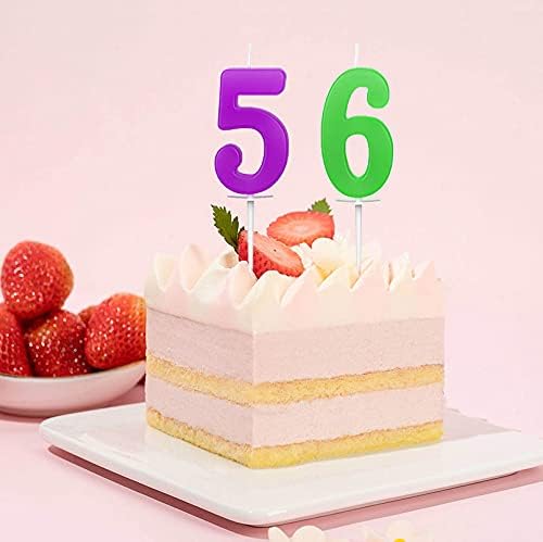 10 Count Number Candles, Birthday Cake Candles Colourful Candle, Number 0-9 Cake Topper Decoration Candles Number 0 1 2 3 4 5 6 7 8 9 For Birthday Wedding Anniversary Party Celebration