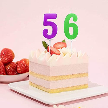 10 Count Number Candles, Birthday Cake Candles Colourful Candle, Number 0-9 Cake Topper Decoration Candles Number 0 1 2 3 4 5 6 7 8 9 For Birthday Wedding Anniversary Party Celebration