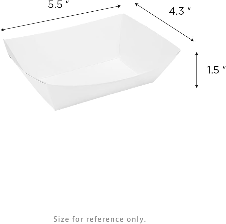 Karat Paper Food Trays Disposable [2 LB - 1,000 ct] Sturdy Food Boats, Leak Resistant | Ideal for Snacks, Nachos and Finger Foods