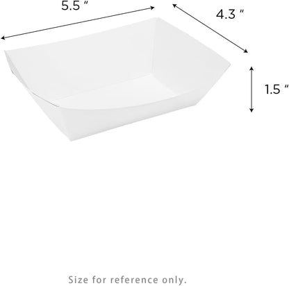 Karat Paper Food Trays Disposable [2 LB - 1,000 ct] Sturdy Food Boats, Leak Resistant | Ideal for Snacks, Nachos and Finger Foods