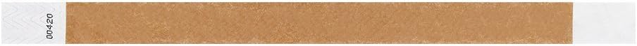 100 WristCo Metallic Gold Tyvek Wristbands for Events - ¾” x 10” - Waterproof Recyclable Comfortable Tear Resistant Paper Bracelets Wrist Bands for Concerts Festivals Admission Party