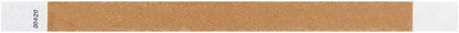 100 WristCo Metallic Gold Tyvek Wristbands for Events - ¾” x 10” - Waterproof Recyclable Comfortable Tear Resistant Paper Bracelets Wrist Bands for Concerts Festivals Admission Party