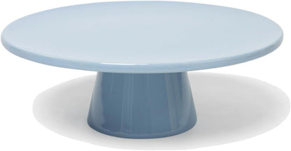 The Cake Stand – 10 Inch Gloss Ceramic Pedestal Cake Stand, Modern Footed Dessert Stand for Cakes, Cupcakes, Cookies & More (Periwinkle)