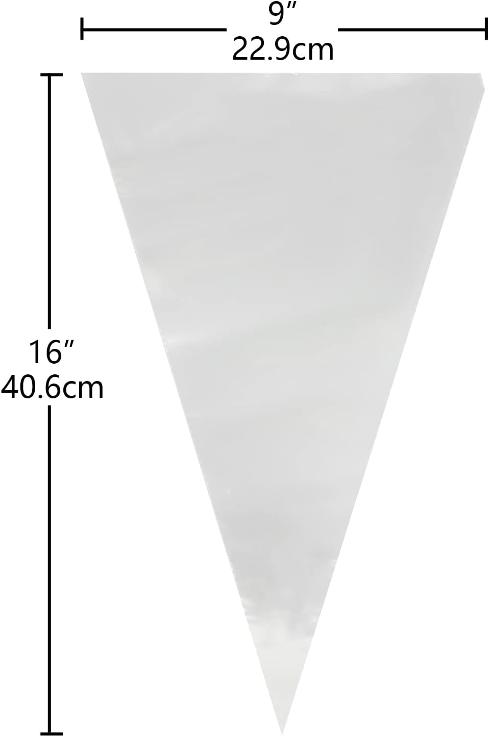 Keenpioneer Piping Bag - Disposable Cake Decorating Bag 100 Count, 12 inch, Clear