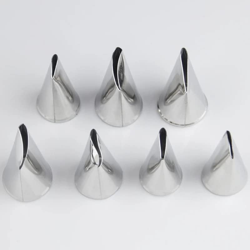 Icing Piping Tip Set,3 Large Decorating Tips Stainless Steel,DIY Cream Rose Flower Piping Tips,Cupcake Pastry Tips for Cake Decorating(1M 2D 2F)