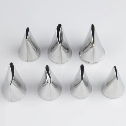 Icing Piping Tip Set,3 Large Decorating Tips Stainless Steel,DIY Cream Rose Flower Piping Tips,Cupcake Pastry Tips for Cake Decorating(1M 2D 2F)