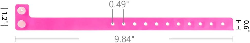 Ouchan Plastic Event Wristbands Neon Green- 100 Pack Vinyl Wristbands for Party