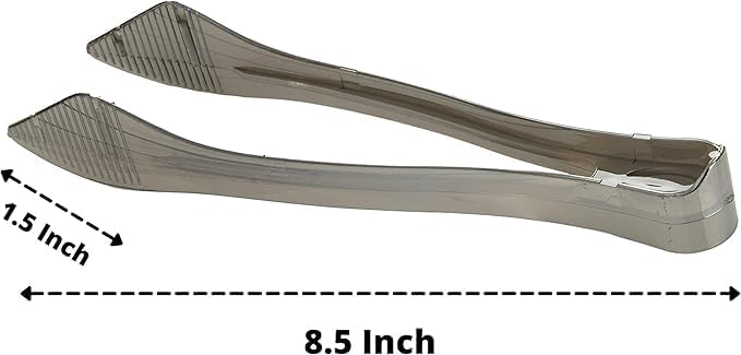 PARTY BARGAINS 8.5″ Clear Plastic Serving Tongs 12-Pack – Heavy-Duty Disposable & Reusable Kitchen Tongs for Parties BBQ Buffet Salad Appetizers Catering