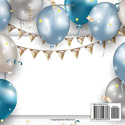 90th Birthday Guest Book: Blue & Silver Balloons | 90th Party Guest Sign In & Message Book | Gift Log | Memory Keepsake